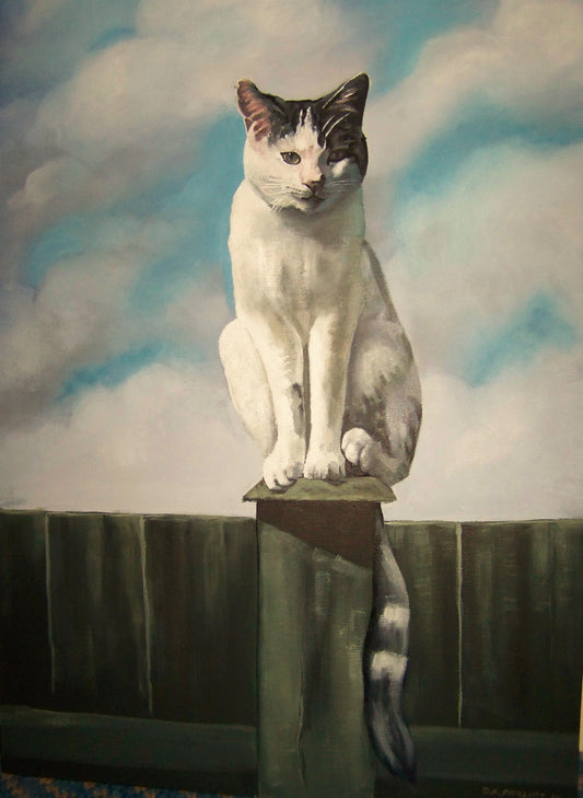 Cat on a Post